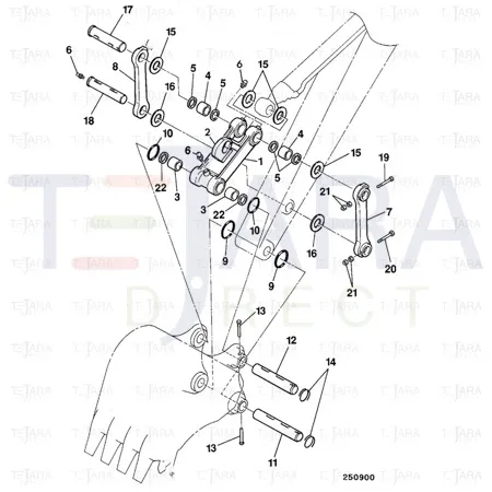 JCB Part No.# KNV0485, Pin attachment - JCB Spare Parts