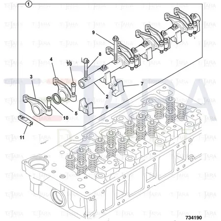 JCB Part No.# 320/03511, ADJUSTER.VALVE LASH (BR3) - JCB Spare Parts
