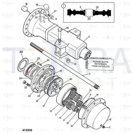 JCB Part No.# 907/52200, BEARING - TAPER ROLLER - JCB Spare Parts