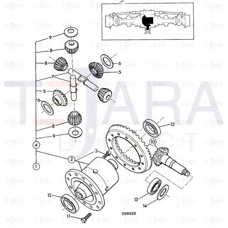 JCB Part No.# 808/00209, DIFF SIDE GEAR WASHERCATB - JCB Spare Parts