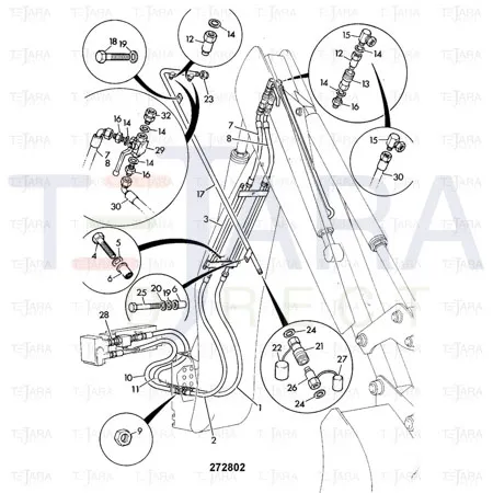 JCB Part No.# 1356/0004Z, BACKNUT 1/2 BSP - JCB Spare Parts