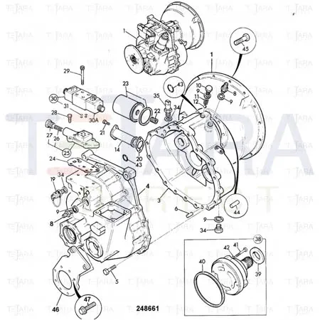 JCB Part No.# 459/M0304, Housing Flywheel SAE3 - JCB Spare Parts