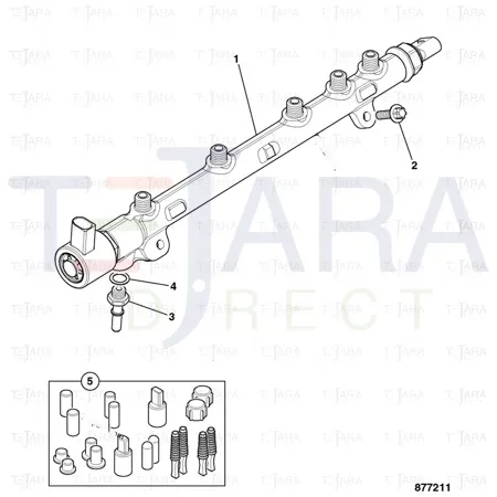 JCB Part No.# 320/06689, CONNECTOR - FUEL(KANBAN) - JCB Spare Parts
