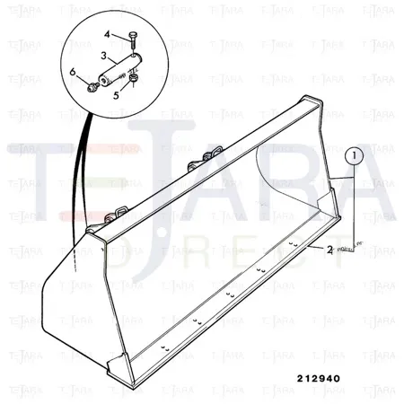 JCB Part No.# 123/07564, TOEPLATE - JCB Spare Parts