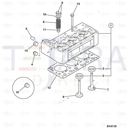 JCB Part No.# 02/940079, Valve inlet - JCB Spare Parts