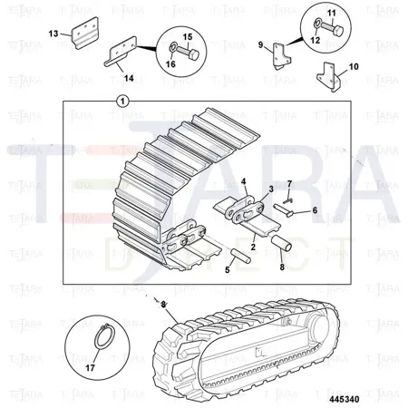 JCB Part No.# 232/31500, TRACK ASSY (METAL) - JCB Spare Parts