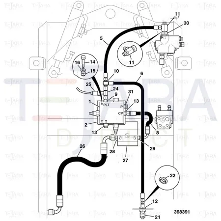 JCB Part No.# 816/50043, ADAPTOR -TEE - JCB Spare Parts