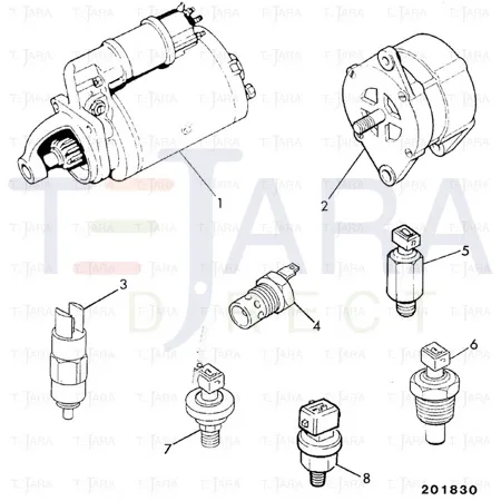 JCB Part No.# 701/57800, SWITCH WATER TEMP - JCB Spare Parts