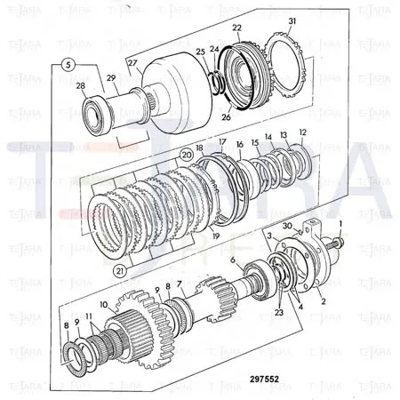JCB Part No.# 917/50300, THRUST BEARING INA REF AX - JCB Spare Parts