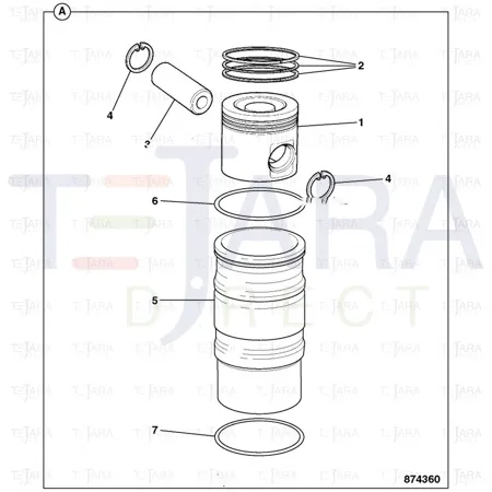 JCB Part No.# SC1549776, Kit-piston & liner - JCB Spare Parts