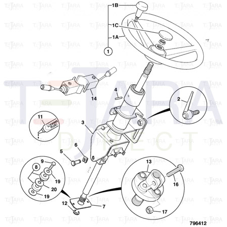 JCB Part No.# 331/65164, EXTENDED FLEXIBLE COUPLING - JCB Spare Parts