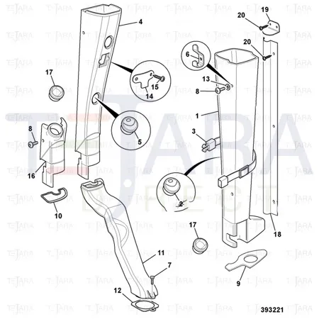 JCB Part No.# 813/10182, DUCT GASKET - JCB Spare Parts