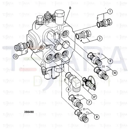JCB Part No.# 25/222577, VALVE loader 2sp reset - JCB Spare Parts
