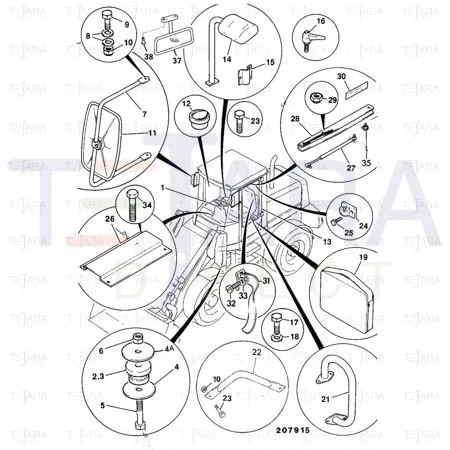 JCB Part No.# 265/00242, MOUNTING - JCB Spare Parts