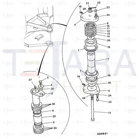 JCB Part No.# 907/11900, TAPER RL BEARING - JCB Spare Parts