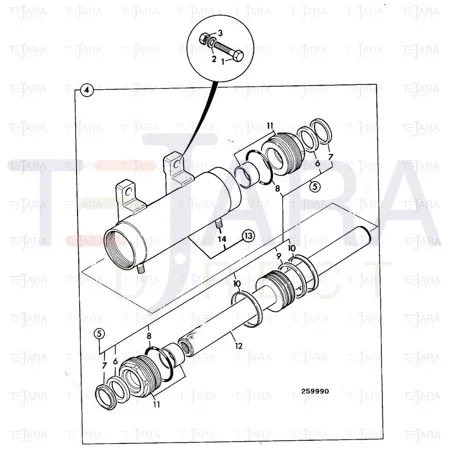 JCB Part No.# 991/00157, SEAL KIT SERVICE - JCB Spare Parts