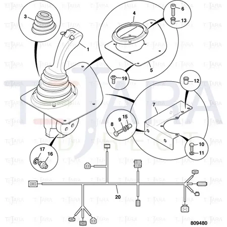JCB Part No.# 331/50183, JOYSTICK GAITER - JCB Spare Parts