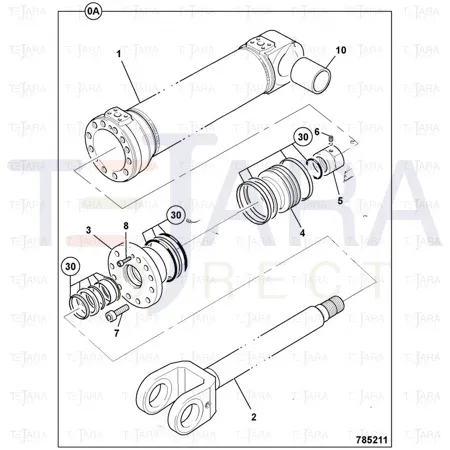 JCB Part No.# 991/10154, KIT, SEAL 160 x 80 - JCB Spare Parts