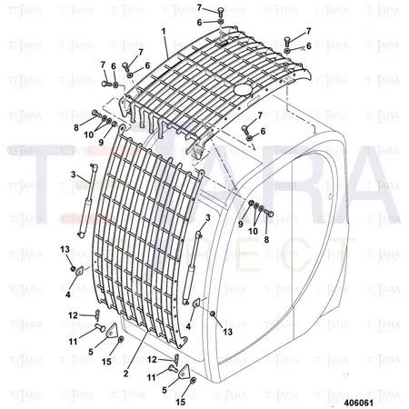 JCB Part No.# 1371/0203Z, NUT M8 STD SELF LOCK - JCB Spare Parts