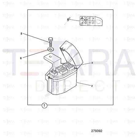 JCB Part No.# 717/12400, BOX FUSE LINK 5 WA - JCB Spare Parts