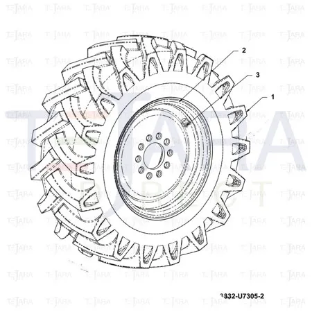 JCB Part No.# 332/U7318, WHEEL RIM P282 9X15 - JCB Spare Parts
