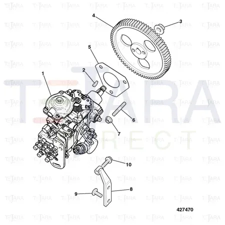 JCB Part No.# 02/911455, STUD M8 x 1.25 - JCB Spare Parts