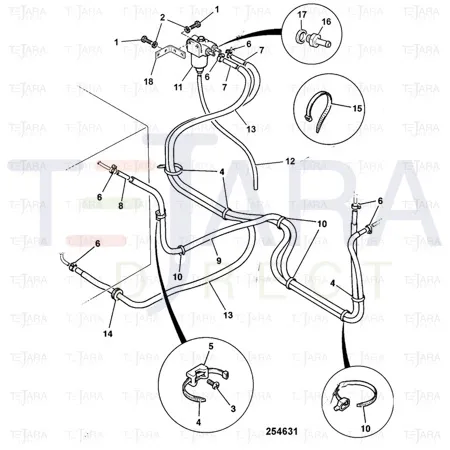 JCB Part No.# JHH0035, HOSE - JCB Spare Parts