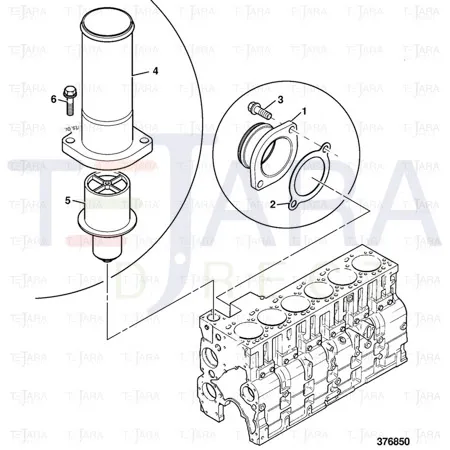JCB Part No.# 02/911168, Connector water in - JCB Spare Parts