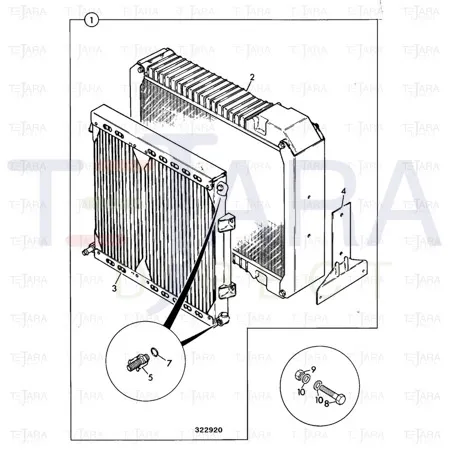 JCB Part No.# 30/923100, COOLER ASSEMBLY - JCB Spare Parts