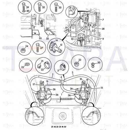 JCB Part No.# 816/60231, Connector 3 way - JCB Spare Parts