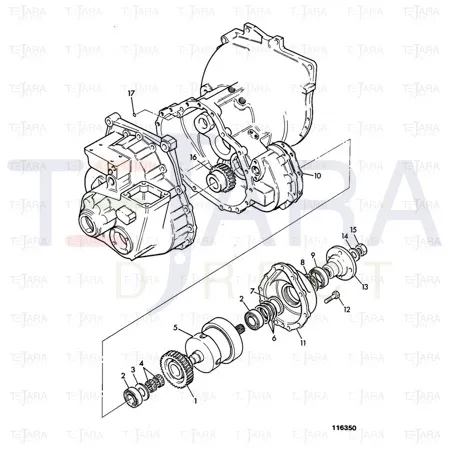 JCB Part No.# 445/04012, SPACER 4WD - JCB Spare Parts