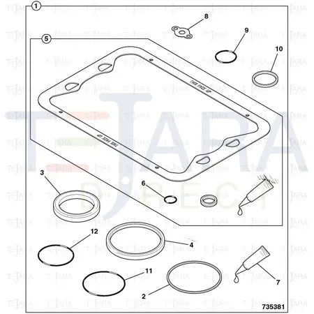 JCB Part No.# 320/03119, OIL SEAL.FRONT CRANKSHAFT - JCB Spare Parts