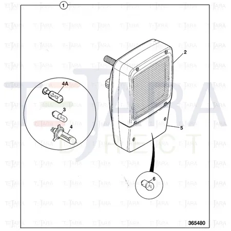 JCB Part No.# 720/15003, Bulb, main - JCB Spare Parts