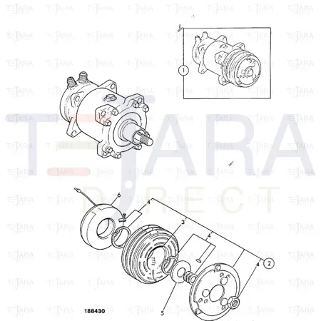 JCB Part No.# 997/11400, CLUTCH COIL ASSEMB - JCB Spare Parts