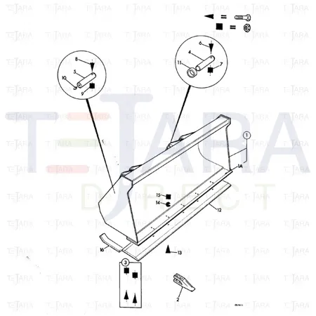 JCB Part No.# 1019/3832, PIVOT PIN 1-3/4 X 10-7/8 - JCB Spare Parts