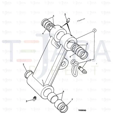 JCB Part No.# JRV0598, BUSH - JCB Spare Parts