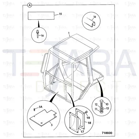 JCB Part No.# 157/25402, GAITER PLATE (3/4CX ) // LOADALL - JCB Spare Parts