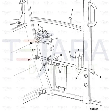 JCB Part No.# 6900/0543, Latch - JCB Spare Parts