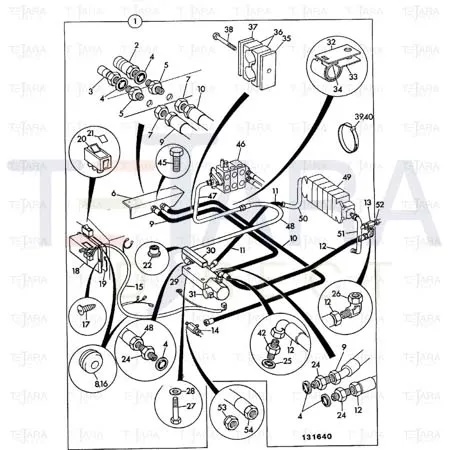 JCB Part No.# 613/24100, HOSE 1/2BSP 3245mm - JCB Spare Parts