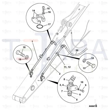 JCB Part No.# JSV0352, SHUT OFF VALVE - JCB Spare Parts
