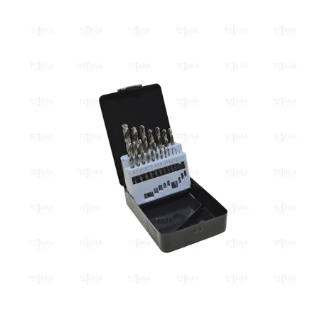 SET OF 19 PCS OF HSS DRILL BITS Ø1-10/0,5 MM DIN 338 - EGA Master