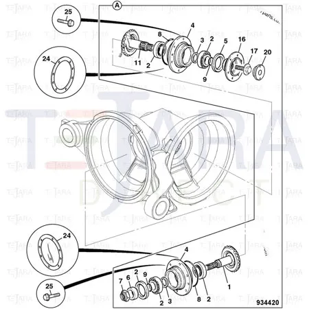 JCB Part No.# 459/10234, KIT - BEVEL PINION  GEAR - JCB Spare Parts