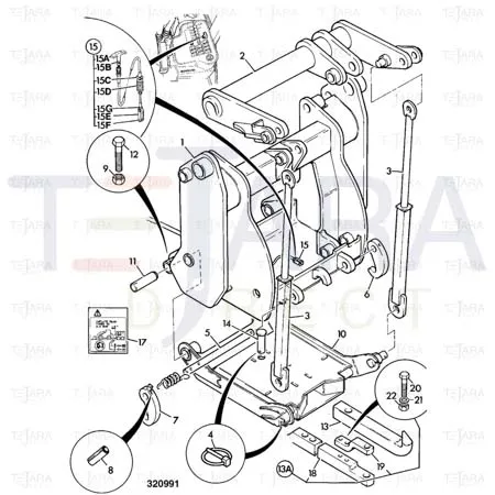 JCB Part No.# 913/02300, CLEVIS ASSY. - JCB Spare Parts