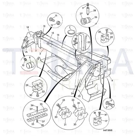 JCB Part No.# 1211/0018, BUSH.SPRING STEEL. - JCB Spare Parts