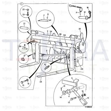 JCB Part No.# 1340/0204Z, NUT 3/8UNF THIN SELF LOCK - JCB Spare Parts