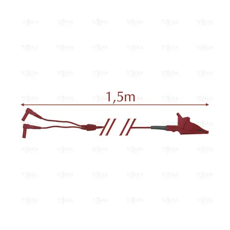 CATIII - 600V SHORT RED CABLE (ALLIGATOR CLIP) EGATRONIK - EGA Master