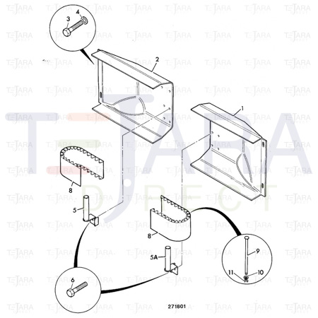 JCB Part No.# 346/00138, HOSE TRACK - JCB Spare Parts