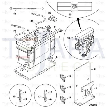 JCB Part No.# 716/30083, FUSE 70amp - JCB Spare Parts