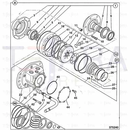 JCB Part No.# 20/905907, ROLLER - JCB Spare Parts