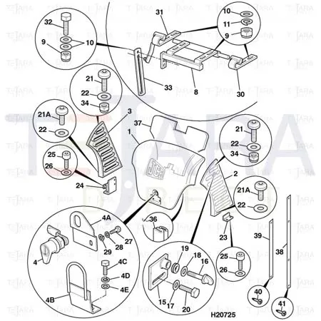JCB Part No.# 1430/0202Z, (W) (P) SELFTAP SCREW No8x1/2 - JCB Spare Parts
